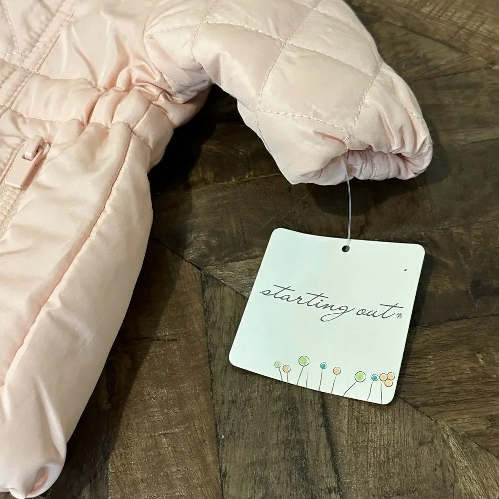 Infant Girl Puffer Coat‎ Pink 3 month